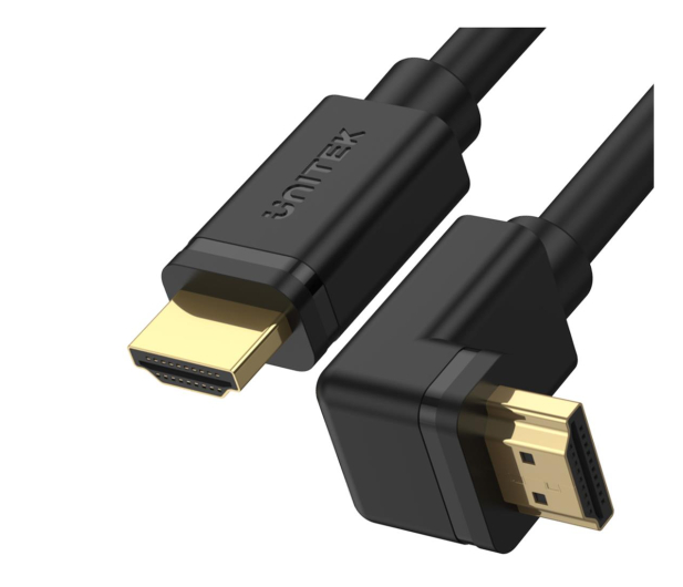 UNITEK Kabel kątowy 90° HDMI 2.0 - HDMI 4K/60Hz 3m Y-C1009 - 662693 - zdjęcie